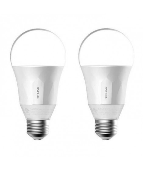 TP-LINK Lot de 2 Ampoules LED LB100 connectées Wi-Fi E27 50 W avec variation de l'intensité lumiere blanche