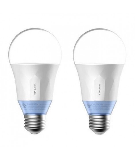 TP-LINK Lot de 2 Ampoules LED LB120 connectées Wi-Fi E27 60 W avec lumiere blanche personnalisable