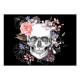 Papier peint - Skull and Flowers