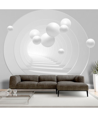 Papier peint - Tunnel blanc en 3D