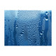 Papier peint - Gouttes d'eau sur verre bleu