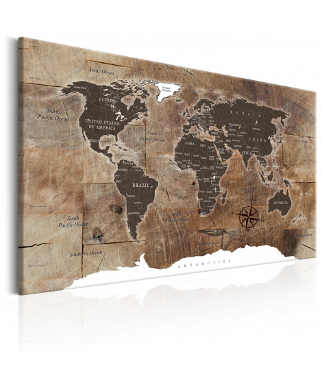 Tableau - World Map: Wooden Mosaic