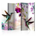 Paravent 5 volets - Hummingbirds and Flowers II [Room Dividers]