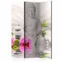Paravent 3 volets - Buddha and Orchids [Room Dividers]