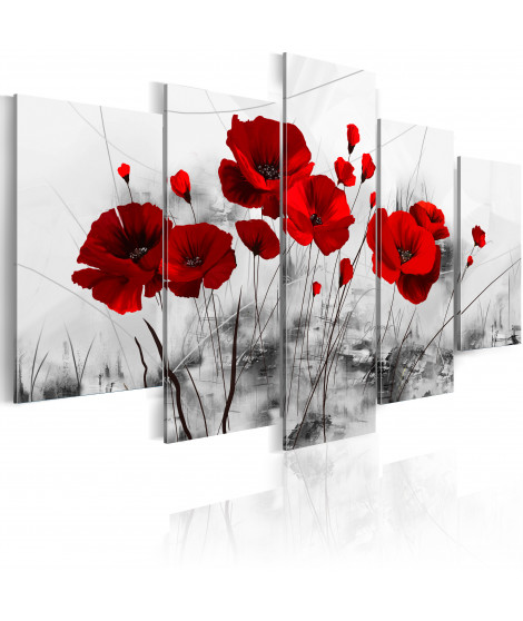 Tableau - coquelicots - rouge  miracle