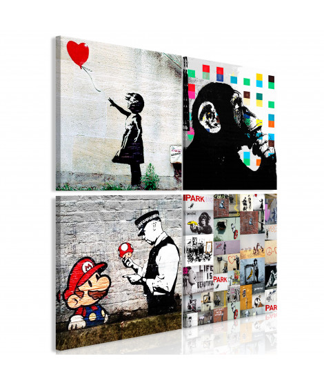 Tableau - Banksy Collage (4 Parts)