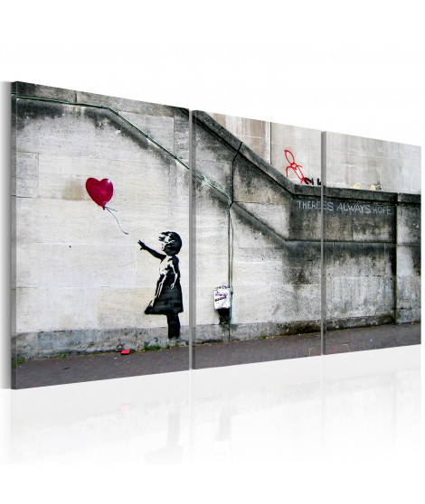 Tableau - Il ya toujours de l'espoir (Banksy) - triptyque