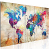 Tableau - World Map: Colourful Ink Blots